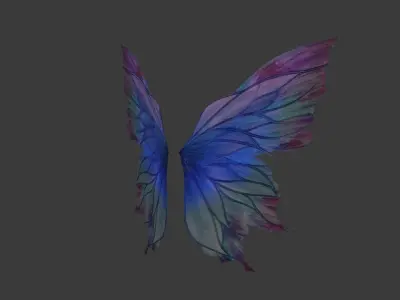 Butterfly wings 3D - Alas mariposa Low-poly 3D model