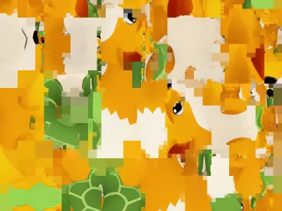 Fox-Turtle Hybrid Free low-poly 3D model