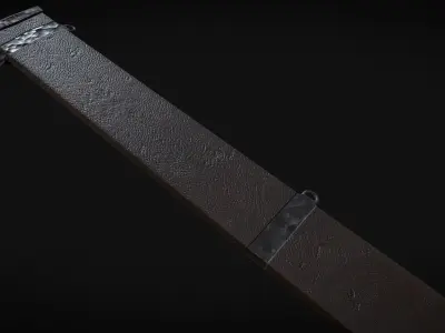 Demon Knight Sword Low-poly 3D model