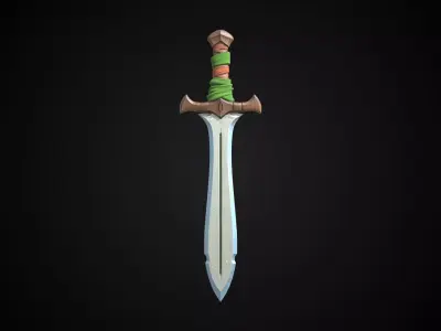 Stylized Hobbit Sword - Brandycleave - Game Ready 3D model