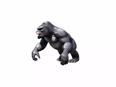 King Kong Gorilla Powerfull  Animal In The Forest 3d Render 3D model