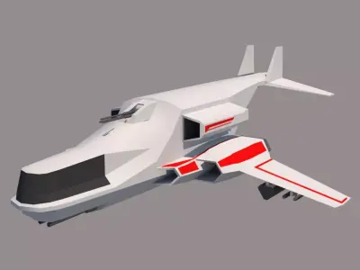 Spaceship CYS-1603 Low-poly 3D model