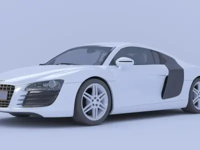 AUDI R8 Low-poly 3D model
