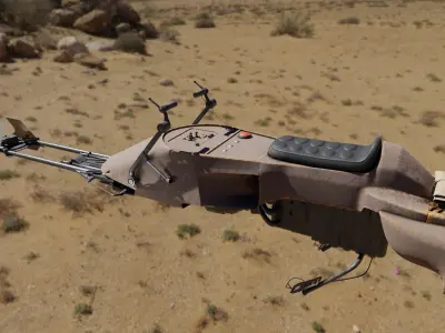 starwars Motojet 74-Z Low-poly 3D model