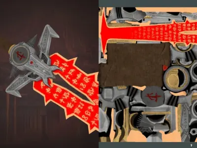 The crucible Blade of doom Low-poly 3D model