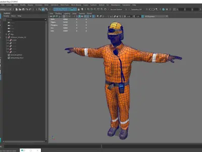 Real-time offshore worker 3D model
