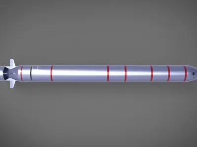 POSEIDON Unmanned Underwater Vehicle  Russian Nuclear Low-poly 3D model