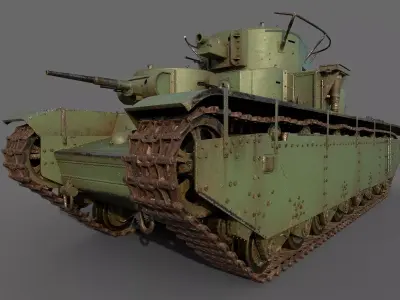 Soviet Heavy Tank T-35 3D model