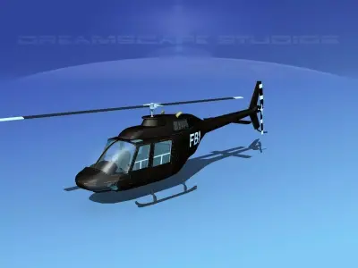 Bell 206 FBI 3D model