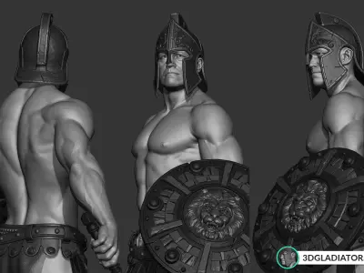FREE 3D Gladiator Model - Part 1 Helmet Free 3D model