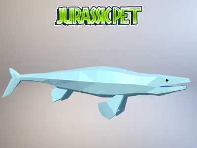 Mosasaurus Hoffmanni Low-poly 3D model