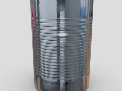CC0 - Tin Can 4 Free low-poly 3D model