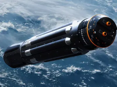 Orbital Weapon Platform Low-poly 3D model