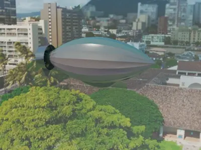 Simple Airship Low-poly 3D model