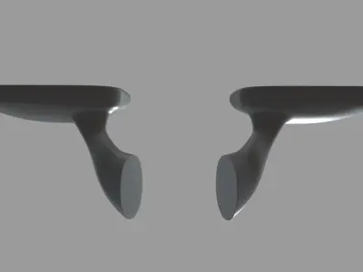 Car Mirror 018 Low-poly 3D model