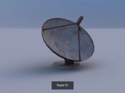 Radar Set radio tower 3D Model Collection