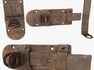 Door Latch Low-poly 3D model