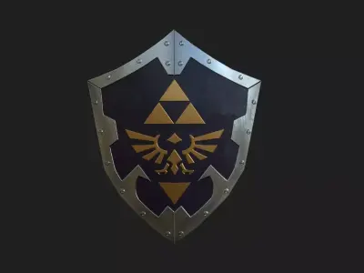 Zelda Link Shield Custom Free low-poly 3D model
