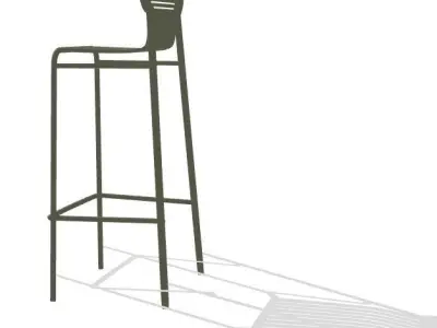 Week-End High Stool by Studio Brichet-Ziegler 3D model