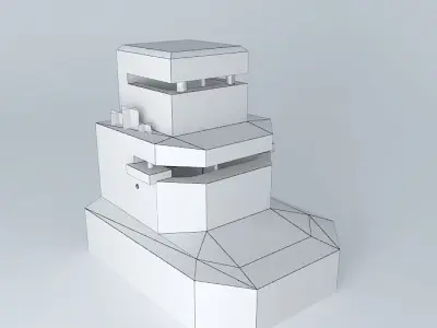 Artillery Fire Control Bunker Battery Waldam Free 3D model