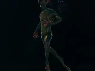 Shape of Water inspired creature 3D model