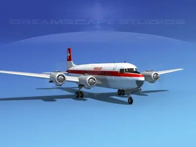 Douglas DC-6 Swissair 3D model