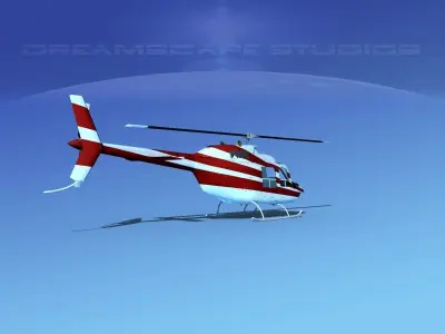 Bell 206 JetRanger V02 3D model