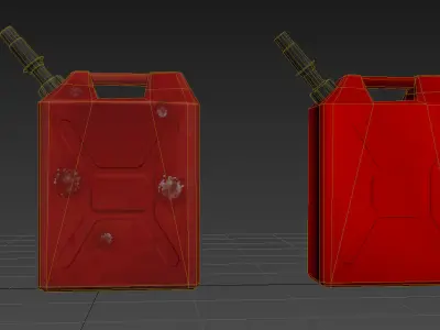 Lowpoly Gasoline Tank Low-poly 3D model