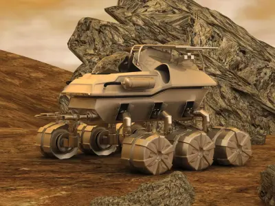 Futuristic Mars Rover 3D model