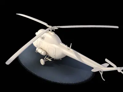 MI-2 helicopter 3D print model