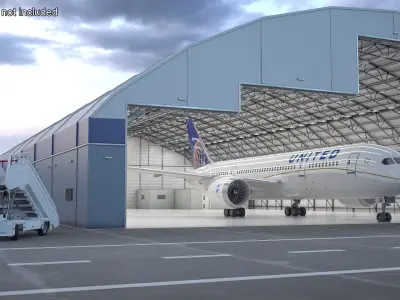 United Airlines Boeing 787-8 Dreamliner 3D model