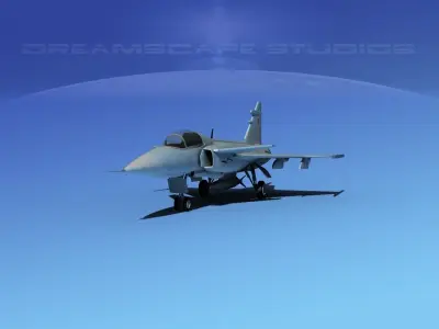 SAAB S39 Fighter Gripen V04 3D model