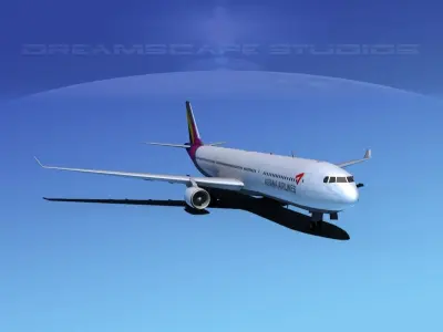  Airbus A330-300 Asiana 3D model
