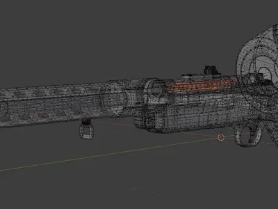 MP-18 low-poly rifle Low-poly 3D model