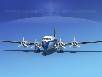 Douglas DC-4 Lufthansa  3D model