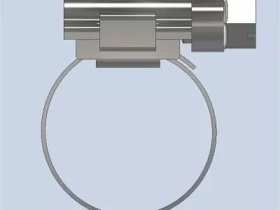 Metal clamp 13x19mm 3D model