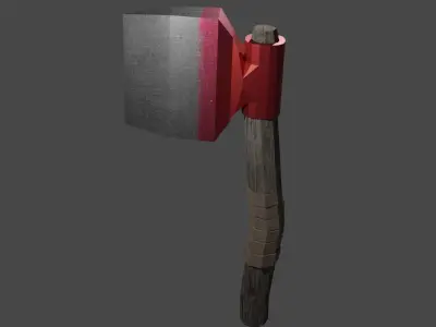 Fire axe - post-apocalypse Low-poly 3D model