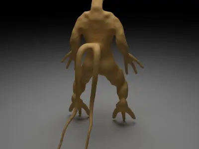 Alien Reptile 1 - Material e Free low-poly 3D model