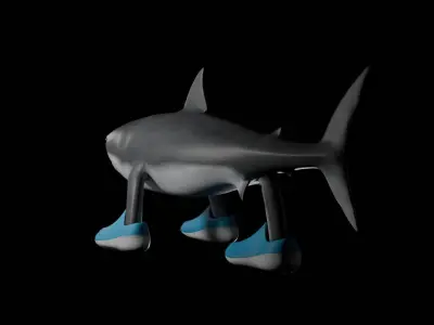 Tralalero Tralala Low-poly 3D model