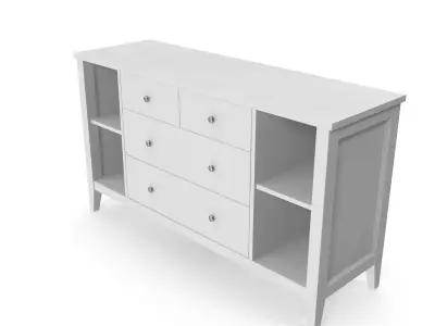 Blake White Changing Table Free 3D model