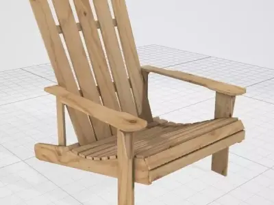 Adirondack Chair Low-poly 3D model purchase