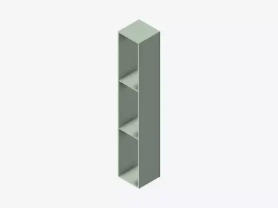 Kinda Locker - Plastic - Locka - Triple Tier Low-poly 3D model