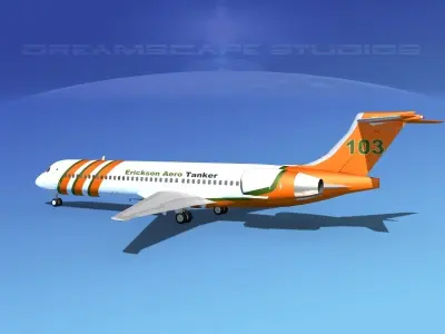 McDonnell Douglas MD-87 Erickson Fire Fighters 3D model