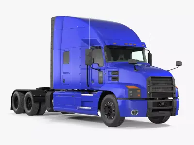 Semi Truck Generic Rigged 3D model