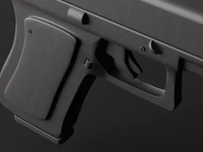 9mm Pistol Low-poly 3D model