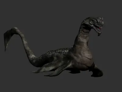 Leviathan Monster Low-poly 3D model