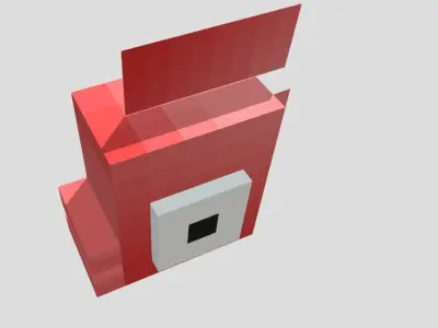 Fish Cube Animated Low-poly 3D model