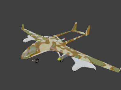 UAV Burevestnik Low-poly 3D model