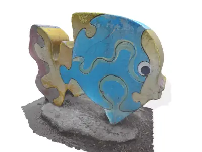 Fish Park Statue 3D model