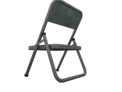 Iron Chair Low-poly 3D model